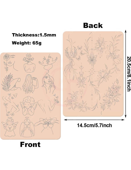 Piel de Tatuaje Pequeña Doble Cara TgoBeauty 1.5mm Rosa