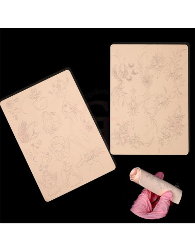 Piel de Tatuaje Pequeña Doble Cara TgoBeauty 1.5mm Rosa