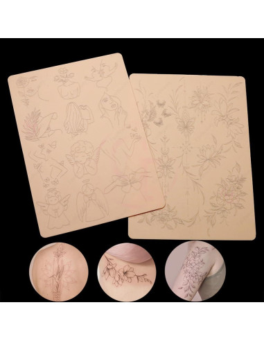 Piel de Tatuaje Pequeña Doble Cara TgoBeauty 1.5mm Rosa