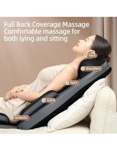 Silla de Masaje Shiatsu GL-48 con Calor y Vibración - Negro 2