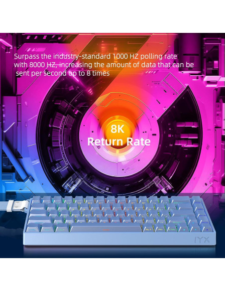 Teclado IROK MU68 Ultra RGB Mecánico Compacto 68 Teclas