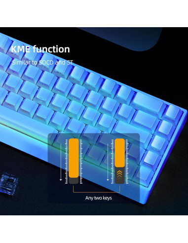 Teclado IROK MU68 Ultra RGB Mecánico Compacto 68 Teclas