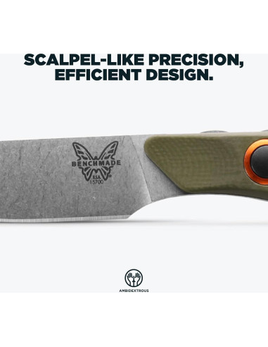 Cuchillo de Caza Benchmade Flyway 15700 Verde G10 6.86cm