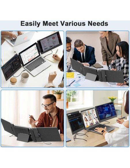Monitor Portátil Triple 14" Laptomo 1080P FHD IPS USB-C