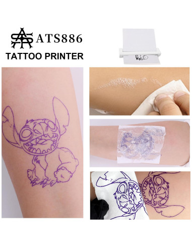 Impresora de Plantillas de Tatuaje YILONG ATS886 Inalámbrica Bluetooth