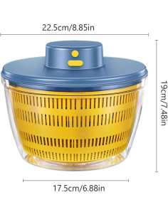 Secadora de Verduras Eléctrica Goldmeet 4L USB Azul 2