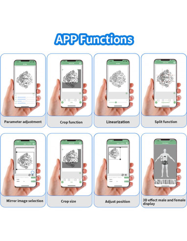 Impresora de Plantillas de Tatuaje YILONG ATS886 Inalámbrica Bluetooth