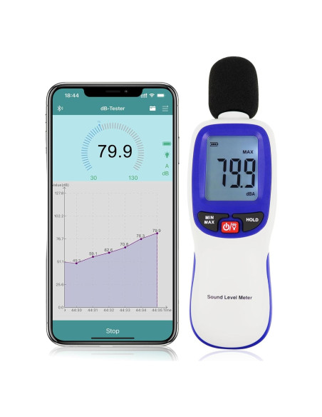Medidor de Sonido Inalámbrico Danoplus DP-379 30-130 dBA