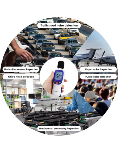 Medidor de Sonido Inalámbrico Danoplus DP-379 30-130 dBA