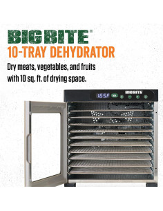 Deshidratador de Alimentos LEM 10 Bandejas Acero Inoxidable 2