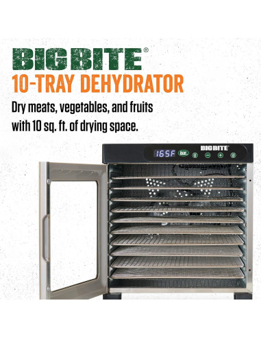 Deshidratador de Alimentos LEM 10 Bandejas Acero Inoxidable