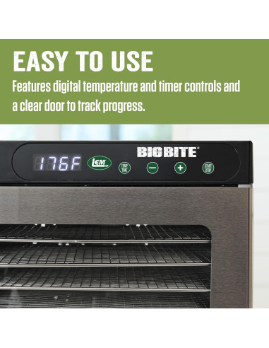 Deshidratador de Alimentos LEM 10 Bandejas Acero Inoxidable