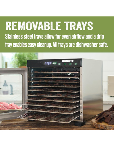 Deshidratador de Alimentos LEM 10 Bandejas Acero Inoxidable