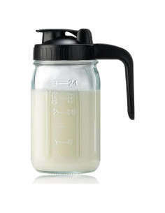 Jarra de Leche Materna de Vidrio Deeriz 946ml con Tapa Hermética