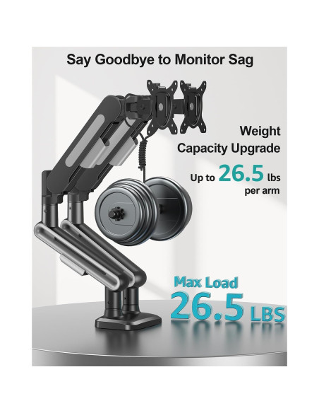 Soporte Doble para Monitor MONTAR PRO hasta 39" Ajustable