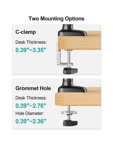 Soporte Doble para Monitor MONTAR PRO hasta 39" Ajustable