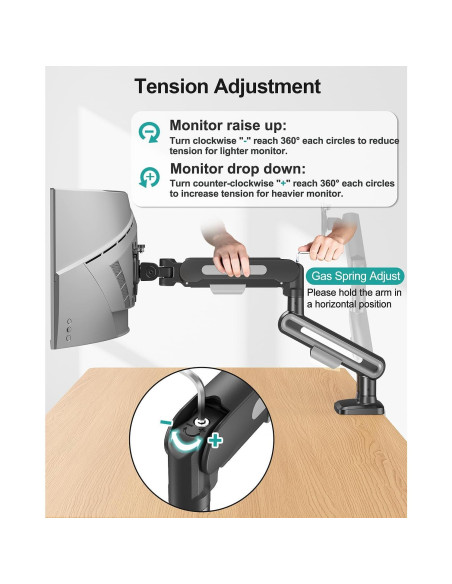 Soporte Doble para Monitor MONTAR PRO hasta 39" Ajustable