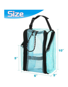 Organizador de Ducha Portátil Cosmos Azul Aqua 25.4x15.2cm 2