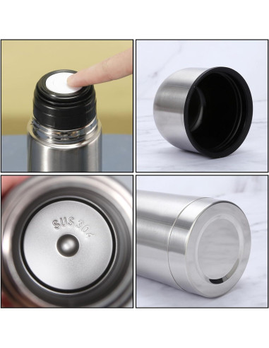 Botella Térmica Aislada AEEISTNY 350ml Acero Inoxidable