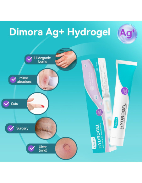 Gel Antibacteriano Dimora Hidrogel Plata 28.35g para Heridas