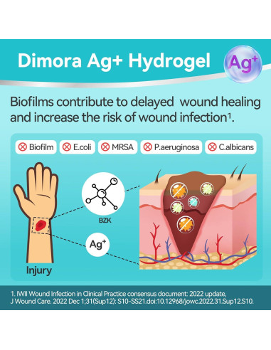 Gel Antibacteriano Dimora Hidrogel Plata 28.35g para Heridas