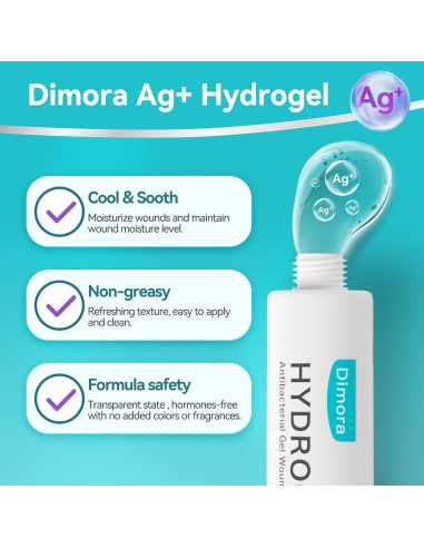 Gel Antibacteriano Dimora Hidrogel Plata 28.35g para Heridas