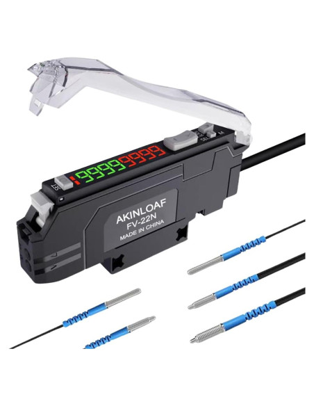 Amplificador de fibra óptica AKINLOAF FV-22N, sensor de proximidad