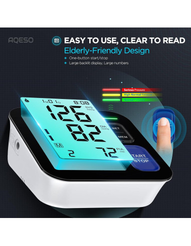 Máquina de Presión Arterial Digital AQESO U80BH - 3 Manguitos