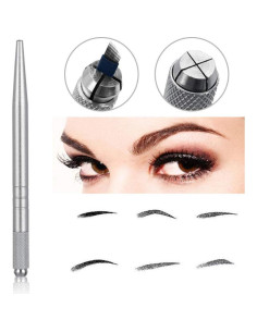 Kit de Microblading Pinkiou 5 Piezas Bolígrafos Plateados 2
