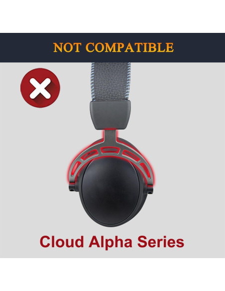 Almohadillas de Tela SOULWIT para Auriculares HyperX Cloud - Negro