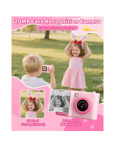 Cámara Instantánea Usteetic P86 Rosa 20MP Video 1080P 2