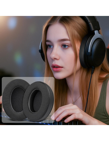 Almohadillas de Tela SOULWIT para Auriculares HyperX Cloud - Negro