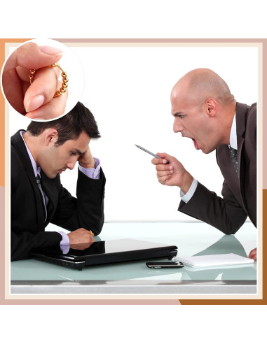 Yinkin 30 Anillos Antiestrés Ajustables de Acero Inoxidable Dorado