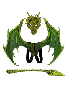 Alas de Dragón Cosplay Himine para Niños - Rojo, Verde, Azul