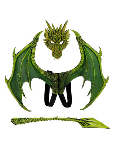 Alas de Dragón Cosplay Himine para Niños - Rojo, Verde, Azul