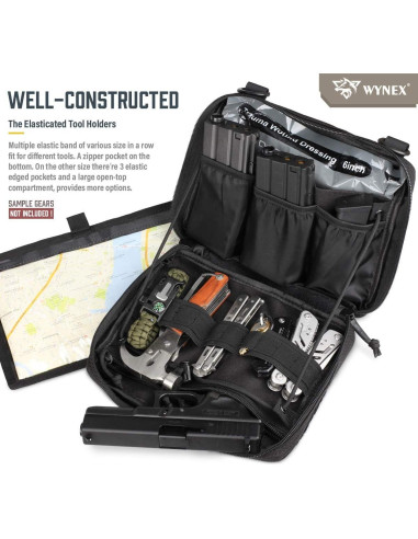 Bolsa Administrativa Táctica WYNEX Nylon 1000D Negro EDC