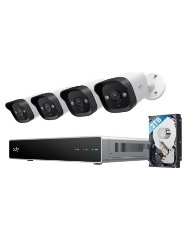 Sistema de Seguridad eufy NVR E40 4K 16CH 2TB 4 Cámaras