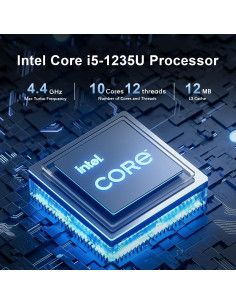 Mini PC Beelink EQI12, Intel Core i5-1235U, 32GB RAM, 500GB SSD 2