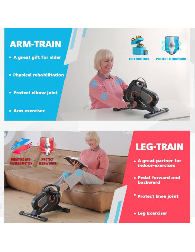 Bicicleta de Ejercicio Mini YOSUDA Bajo Escritorio 8 Niveles