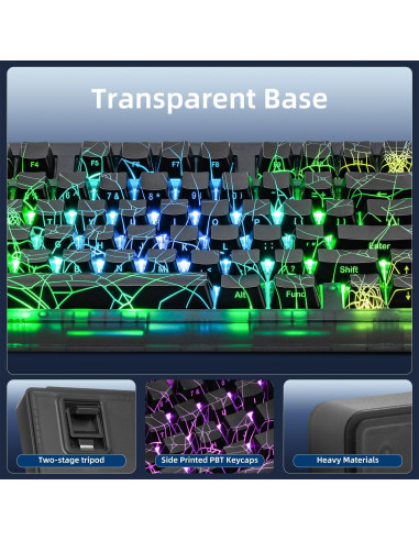 Teclado Mecánico Inalámbrico ZORNHER ZH980 con RGB y Numérico