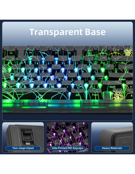 Teclado Mecánico Inalámbrico ZORNHER ZH980 con RGB y Numérico