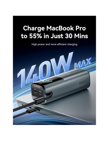 Cargador Portátil Vention 27000mAh 200W Carga Rápida USB-C