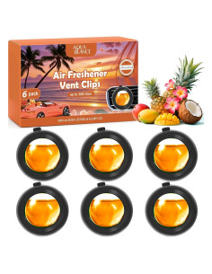 Ambientador de Aire para Auto Aqua Blance Hawaiano, 6 Piezas