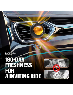 Ambientador de Aire para Auto Aqua Blance Hawaiano, 6 Piezas 2