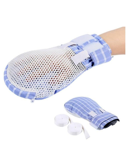 Guantes de Restricción Ehucon para Demencia - 2 Piezas, Transpirables y Lavables