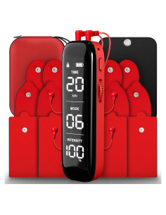 Estimulador Muscular TENS Foxpeed con 12 Almohadillas Electrodos