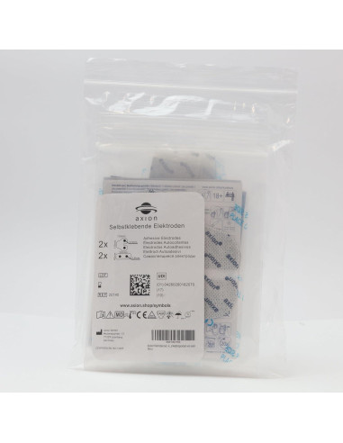 Electrodos TENS Axion - Juego de 4 Reutilizables 5x5cm