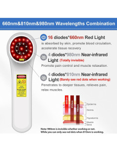 Dispositivo de Terapia Lásers Frío para Mascotas Dawfek 22.5cm 2