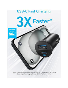 Cargador de Coche USB-C Anker A2741011 30W 2 Puertos 2