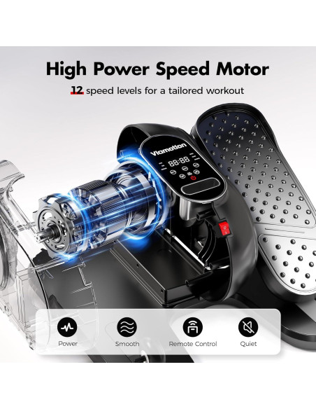 Máquina Elíptica de Escritorio Viamotion, Ejercitador Silencioso 12 Velocidades